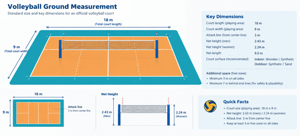 Volleyball Ground Measurement