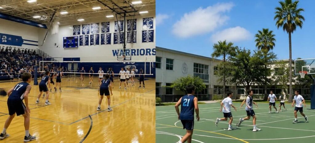 Indoor vs outdoor sports courts for schools