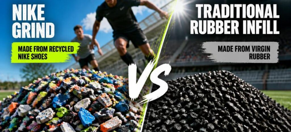 Nike Grind vs traditional rubber infill: