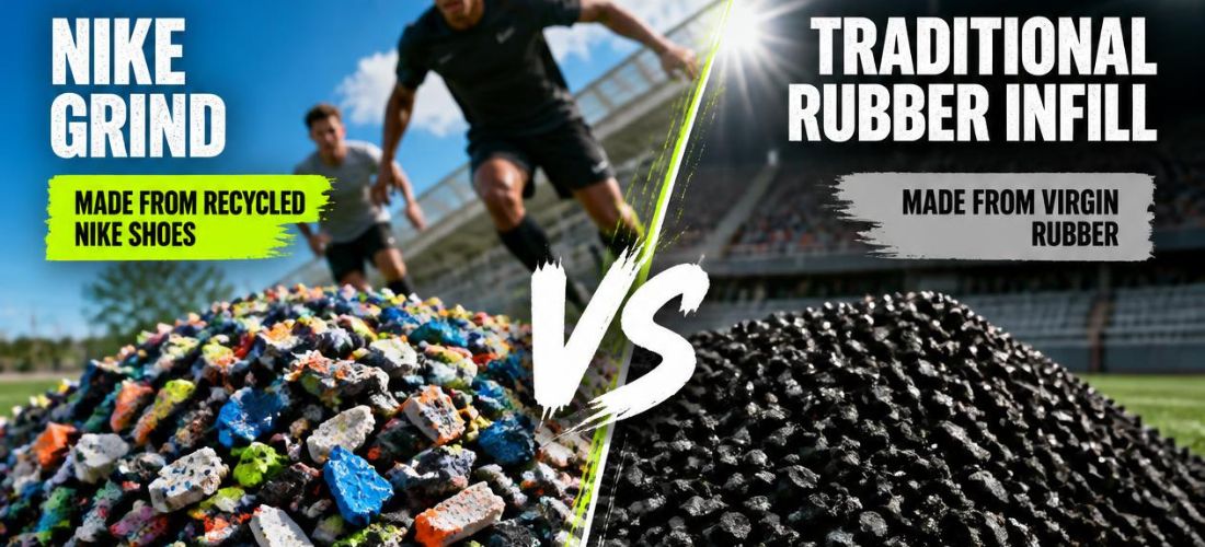 Nike Grind vs traditional rubber infill: