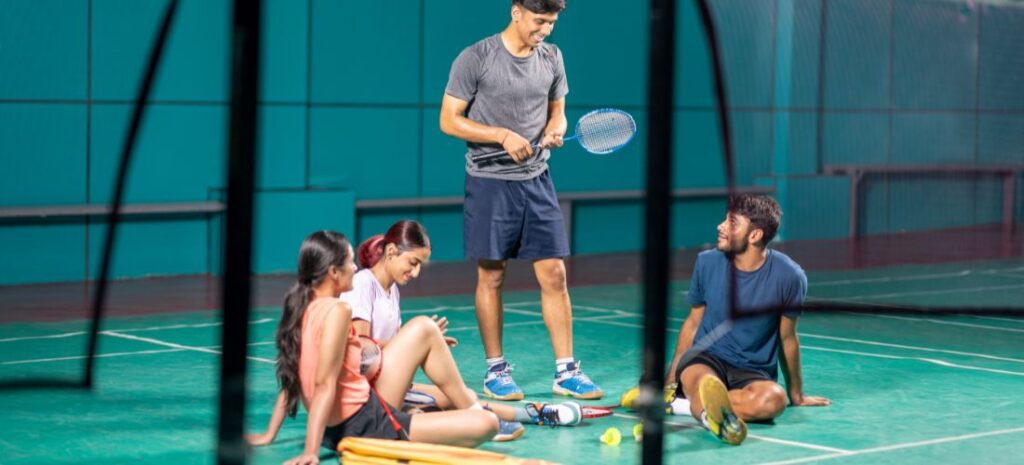 Badminton court construction in India