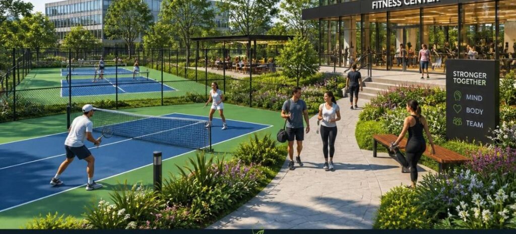 Sports facilities for corporate campuses